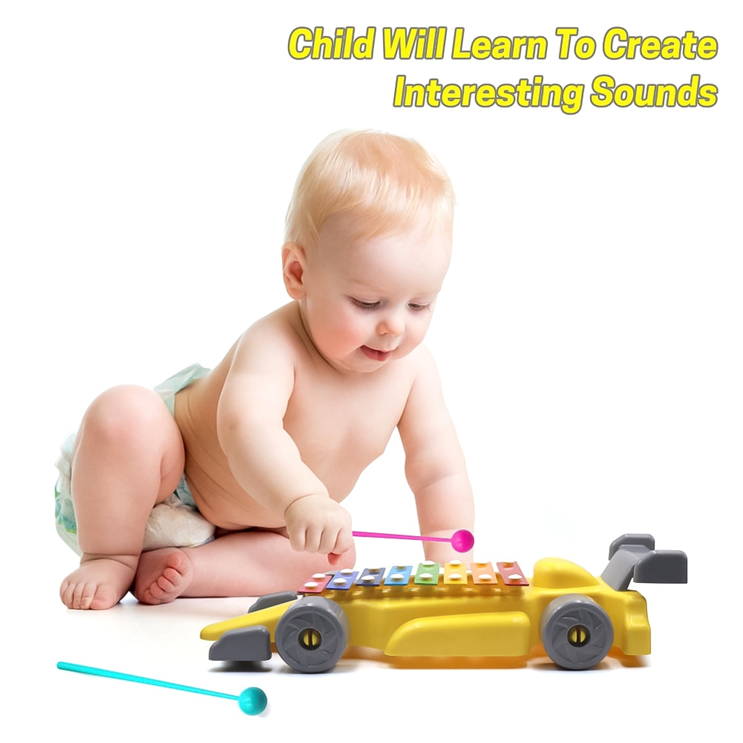 Musical Car Piano Xylophone Toy, Plastic Car Xylophone (1 Set) Musical Car Piano Xylophone Toy, Plastic Car Xylophone (1 Set)